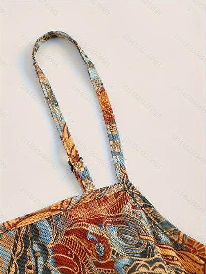 Sun Print Spaghetti Strap Dress & Mini Cami Dress
