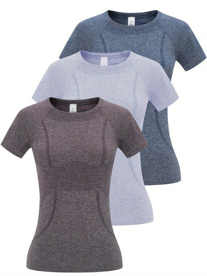 3pcs Women's Sports Fitness Running Top