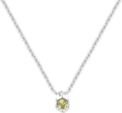 Clavicle Chain Necklace for Women - 14K Gold/Silver Plated Tennis Necklace