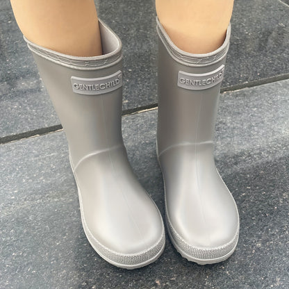 Boy's Solid Colour Classic Waterproof Rain Boots
