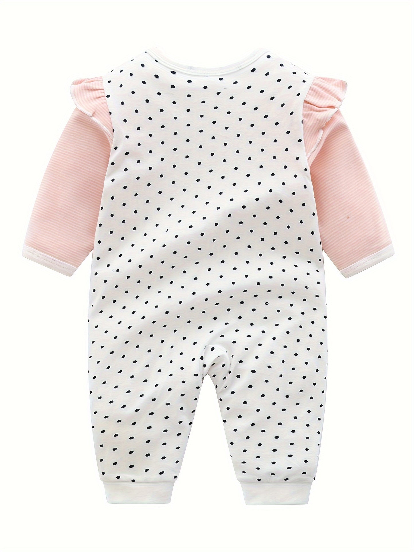 Baby's Polka Dots Print Cotton Bodysuit & Infant Girl's Onesie