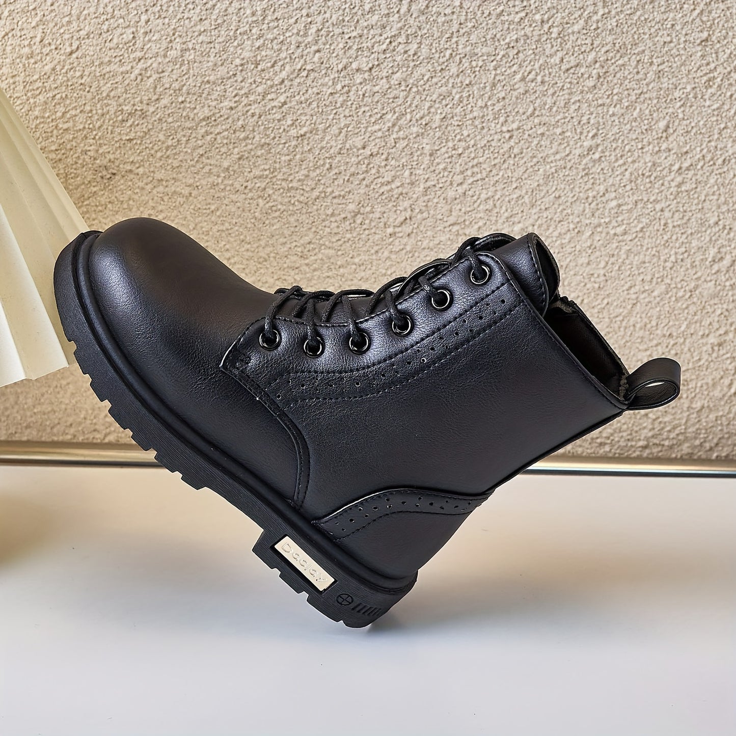 Stylish Zip-Up Solid Color Boots for Girls