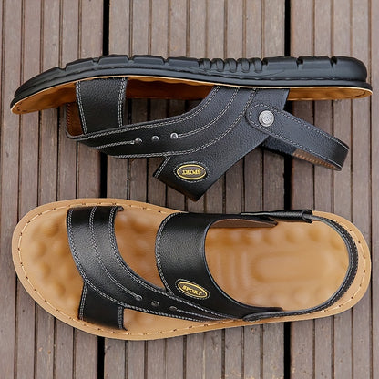 Men's Vintage Top Grain Cow Leather Upper Sandals