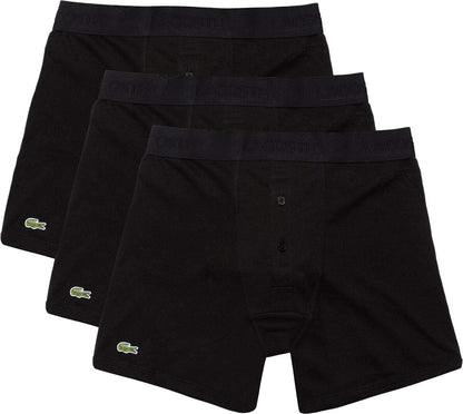 Lacoste Men's Essentials Classic 3 Pack 100% Cotton Boxer Briefs