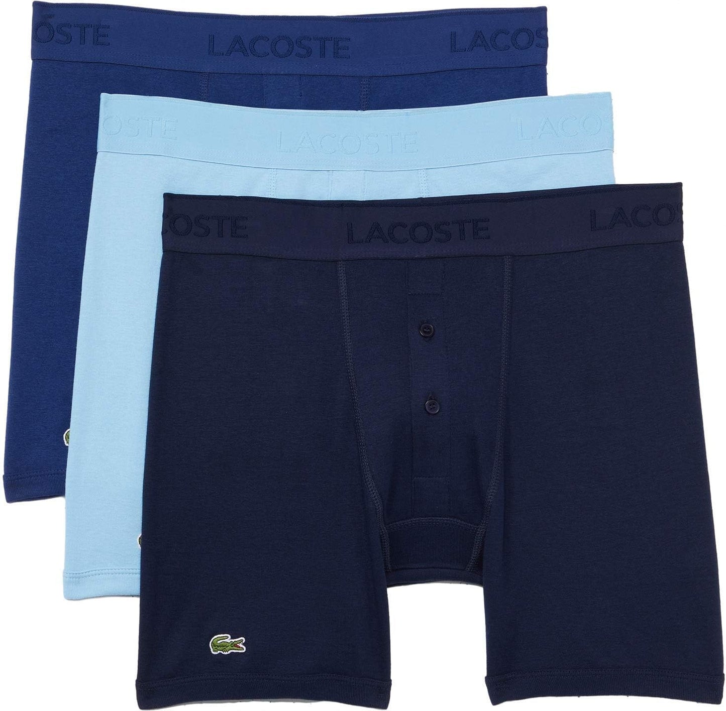 Lacoste Men's Essentials Classic 3 Pack 100% Cotton Boxer Briefs