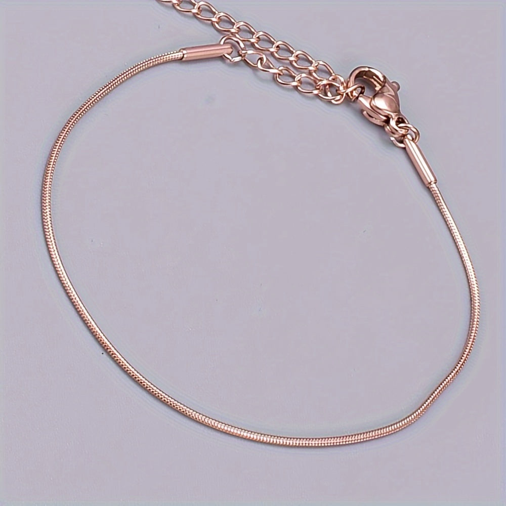 Plated Stainless Steel Snake Chain Bracelet