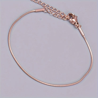 Plated Stainless Steel Snake Chain Bracelet