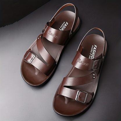 Men's Sandals Leather Shoes For Outdoor Beach, Spring And Summer