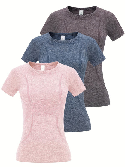 3pcs Women's Sports Fitness Running Top