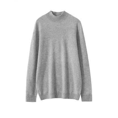 Autumn Half Collar Pullover, Long Sleeve Soft Knit Top