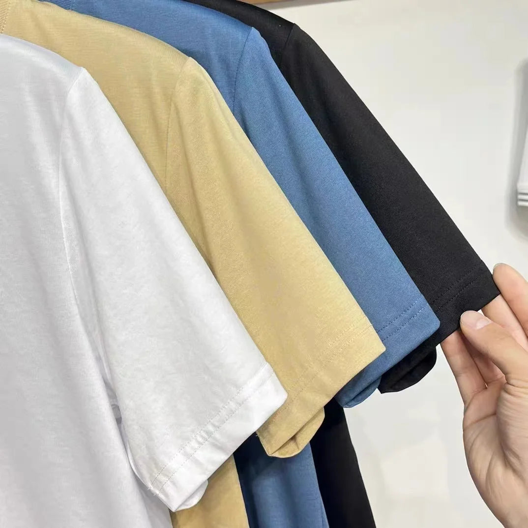Slim and Simple Solid Round Neck Men's Casual Short Sleeve T-Shirt