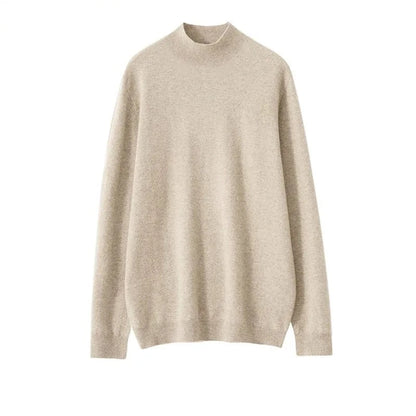 Autumn Half Collar Pullover, Long Sleeve Soft Knit Top
