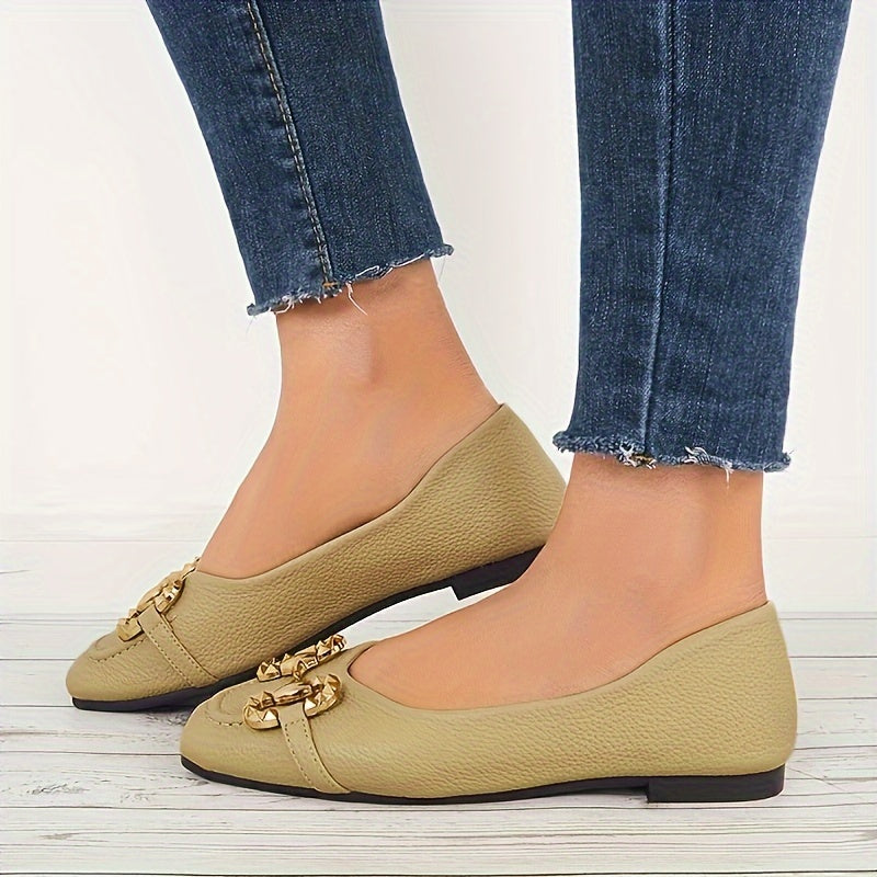Women's Metal Decor Flat Shoes & Comfortable Shoes