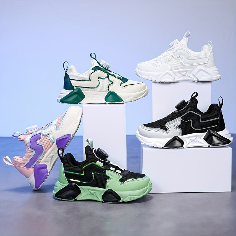 Sneakers With Rotating Button For Boys