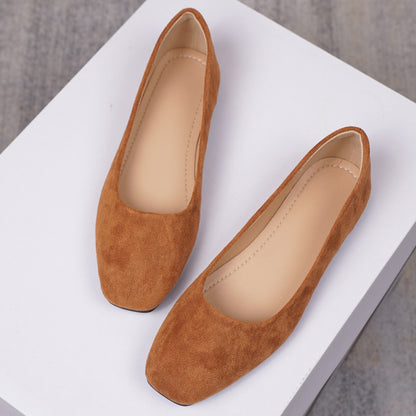 Minimalist Flats, Square Toe Versatile Shoes
