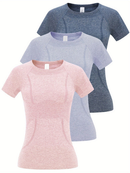 3pcs Women's Sports Fitness Running Top