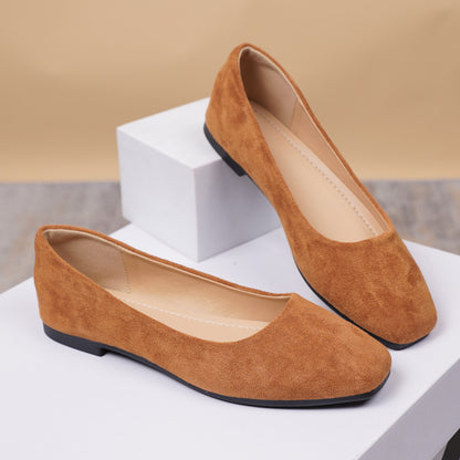 Minimalist Flats, Square Toe Versatile Shoes