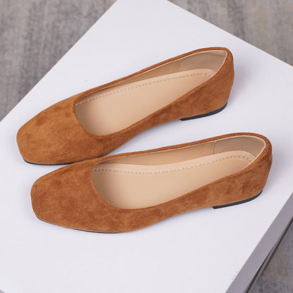 Minimalist Flats, Square Toe Versatile Shoes
